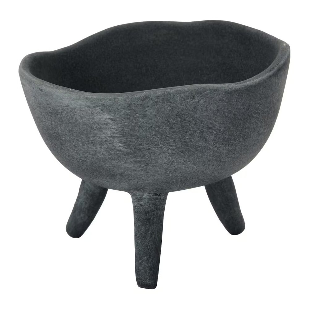 Creative Co-Op 6" Matte Black Footed Terra Cotta Planter/NWT